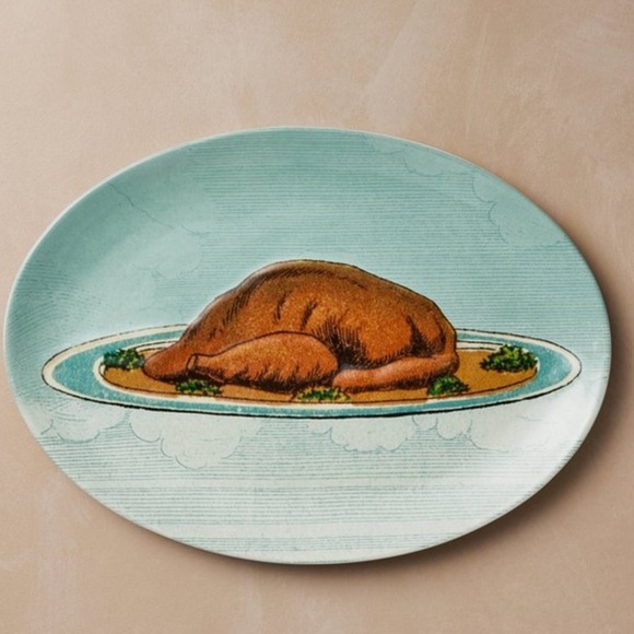 John Derian oval Turkey platter - Picture 2 of 3